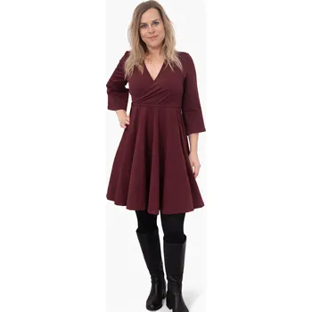 Dámské šaty Kulišárny Šaty SOFIE bordó VELIKOST: 36-38