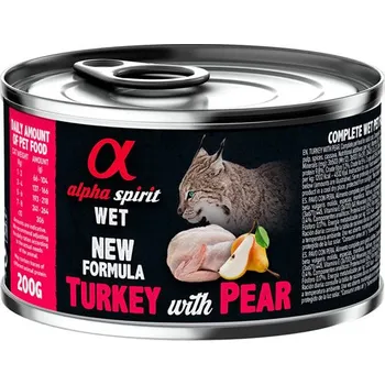 Krmivo pro kočku Alpha Spirit Cat Adult - Turkey with Pear 200g