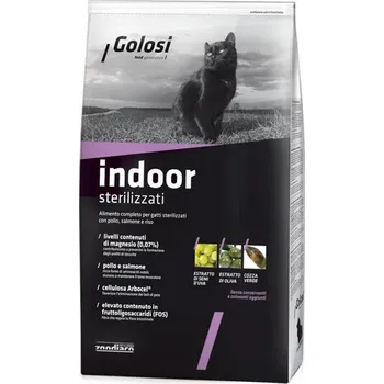Krmivo pro kočku Zoodiaco Golosi Cat Adult Indoor - Kuřecí a losos 1,5 kg
