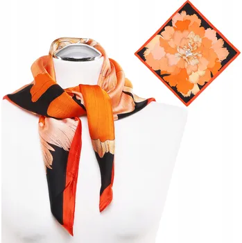 Šála Moraj šátek s květinovým vzorem - polyester