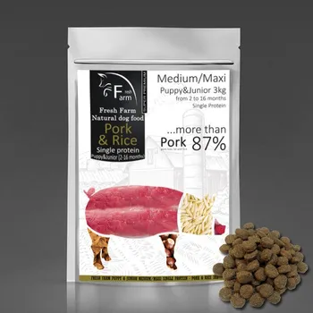 Krmivo pro psa Ani - pet Fresh Farm Puppy&Junior Single Protein Medium&Maxi - Pork & Rice 3kg