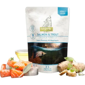 Krmivo pro psa Isegrim Dog Adult Salmon + Trout kapsička 410g