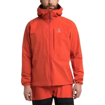 Pánská softshellová bunda Pánská bunda Haglöfs Discover Touring velikost S červená