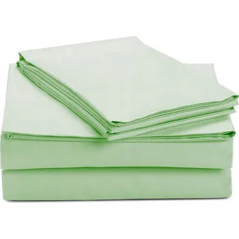 Prostěradlo PROSTĚRADLO BEZ GUMY MĚKKÉ BAVLNĚNÉ SATÉNOVÉ 90X200CM OLIVOVÉ