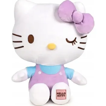 plyšák HELLO KITTY Plyšová Hračka HELLO KITTY FIOLEOTWY nášivkou Plyšák Přítulka 32 cm