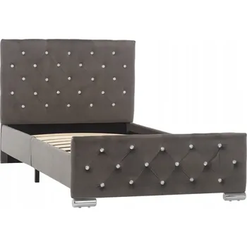 Ložnice zahrada-XL Rám postele šedý samet 90 x 200 cm 286829