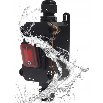 vypínač Kolébkový přepínač LJKNKT vodotěsný IP67 30A 220V červený