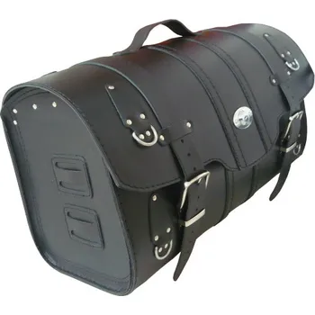 Zavazadlo na motocykl Diablo Moto kožený kufr se zámkem široký