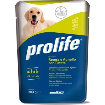 Krmivo pro psa Zoodiaco Prolife Adult - jehněčí a sob se bramborami 300 g