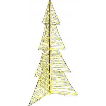 Vánoční dekorace Vánoční stromek s 240 LED diodami Teplá bílá 180 cm ratan