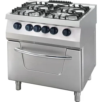 Sporák Maxima Sporák pro vysoké zatížení - 4 hořáky - elektrický - s troubou - 36 kW - hloubka 70 cm | 09396015