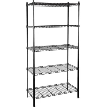 regál TECHNICA Regál 5 policový 1200x450x1800 mm z práškově lakované oceli | TECHNICA, Black Series