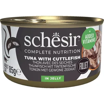 Krmivo pro kočku Schesir Cat C&B Wet Adult - Tuniak so sépiou v želé 85g