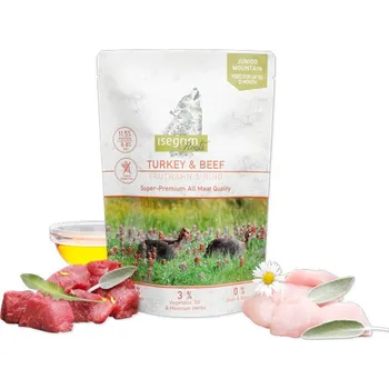 Krmivo pro psa Isegrim Dog Junior Turkey & Beef kapsička 410g