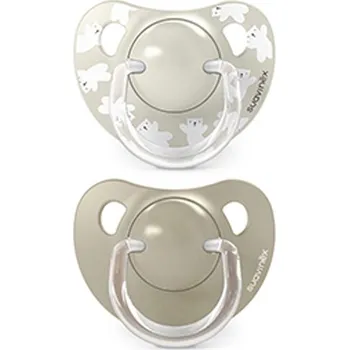 dudlíky Suavinex Dudlík anatomický silikon Wild & Free 6-18 m 2 ks Krémový