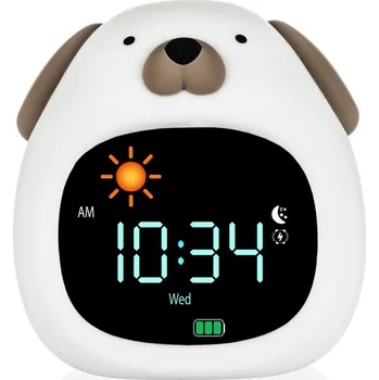 Hračka pro nejmenší Zopa Silikonový dětský budík s nočním světlem a hudbou Dog