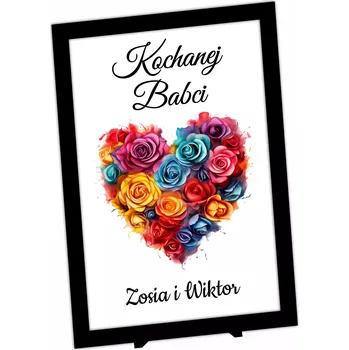 Obraz Dárek pro babičku, rámeček s barevným potiskem, dárek, váš nápis , věnování