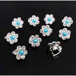 B-TOP Mini sponky do vlasů Krystalový Květ 10 ks Druh barvy: Stříbrná/modrá