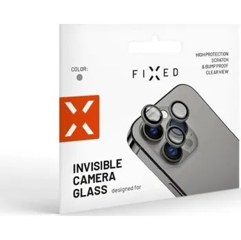 Ochranná skla čoček fotoaparátů FIXED Camera Glass pro Apple iPhone 11/12/12 Mini, space gray
