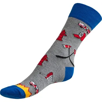 Dámské ponožky Bellatex Ponožky Hasiči Modrá,Šedá,Červená, rozměr 43-46