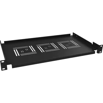 modulární přístroj a rozvaděč Police 19" 250mm ukládací plato BK úchyt vpředu