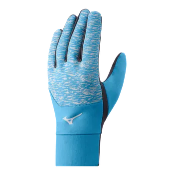 Běžecké oblečení Běžecké rukavice Mizuno Windproof Glove modré/šedé M
