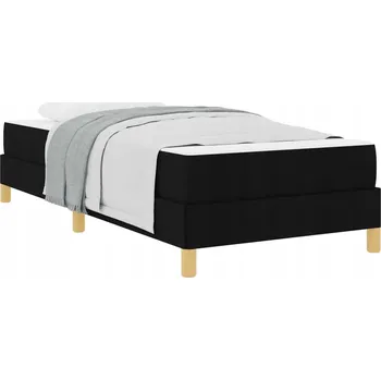 Postel Pružinová postel s matrací Černá 90 x 190 cm látka