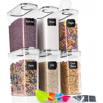 Dóza na potraviny BOX NA POTRAVINY HERMETICKÉ UZAVÍRATELNÉ DÓZY 6 Ks + DÁREK