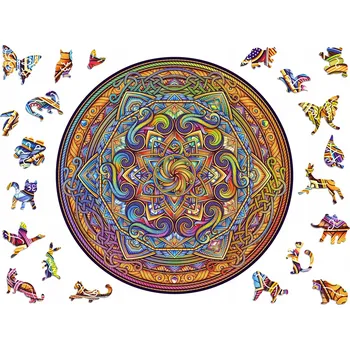 Obraz Puzzle Dřevěné Mandala Dokonalá Harmonie XXL