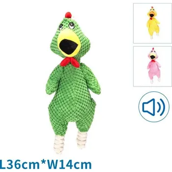 Hračka pro psa Plyšová hračka Nobleza - kohout 36 cm Barva: Zelená