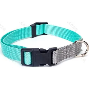 Obojek pro psa Obojek Nobleza dvoubarevný S (š. 1,5 cm x d. 21-35 cm) Barva: Tyrkysová