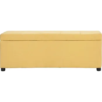 Zahradní lavice Lavice s úložným prostorem, 116 cm, žlutá, polyester