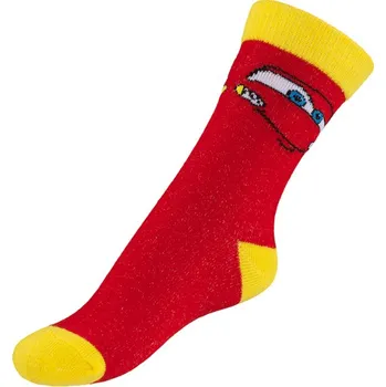 Dámská móda Bellatex Ponožky dětské Auta 2 Červená,Žlutá, rozměr 23-26