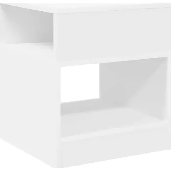 Konferenční stolek Koncový stolek Bílý 40,5 x 40 x 45 cm Materiál: dřevotříska