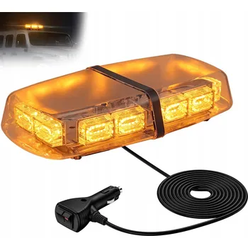 Maják Výstražná LED rampa maják 12V/24V 72 LED s magnet