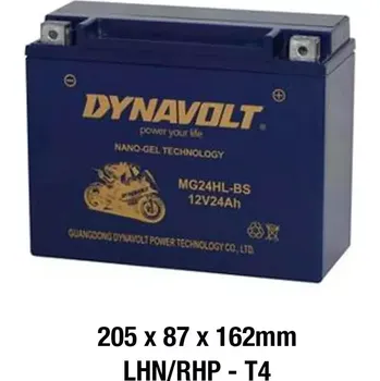 Motobaterie Baterie Dynavolt 12V 24Ah NANO GEL