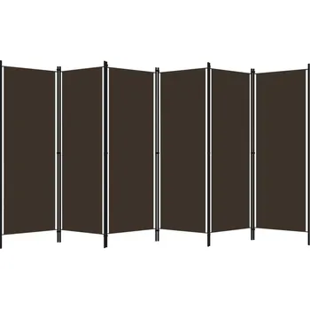 Paraván Paraván 6dílný, hnědý, 300 x 180 cm