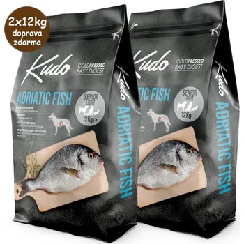 Krmivo pro psa Kudo Dog LG Senior&Light All Size Adriatic Fish 2x12 kg