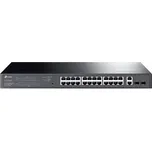 Gigabitový smart PoE+ přepínač 24× poe+, 2× rj45 uplink a 2× sfp – TP-Link