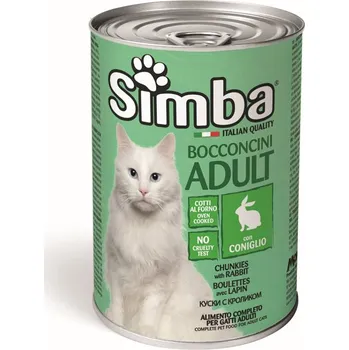 Krmivo pro kočku Monge Italy Simba Cat kousky králičího masa 415g