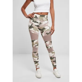 Dámské oblečení Dámské legíny Camo Tech Mesh Dukrose camo Urban Classics hnědá 1774051