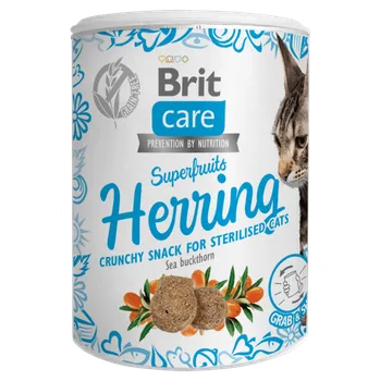 Pamlsek pro kočku Brit Care Cat Snack Superfruits Herring 100 g
