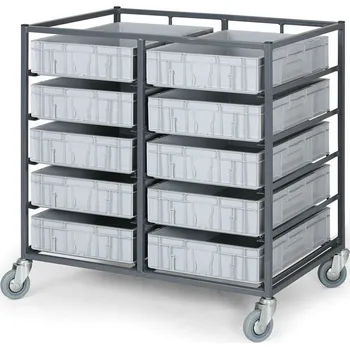 Plošinový vozík Vozík na přepravky dvouřadý