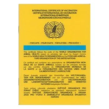 Očkovací průkaz pro kočky MSD mezinárodní 1ks