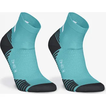 Pánské ponožky KIPRUN Běžecké střední ponožky Run 500 silné 2 páry 43/46 MODRÁ|ZELENÁ