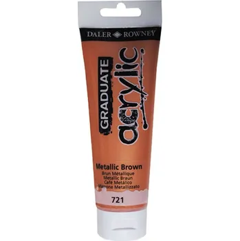 Výtvarná barva Daler-Rowney Barva akrylová Graduate 120 ml, metalická hnědá