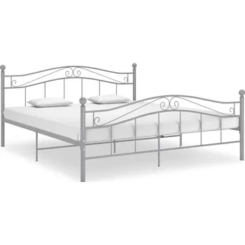 Postel zahrada-XL Rám postele šedý kov 180 x 200 cm 325005