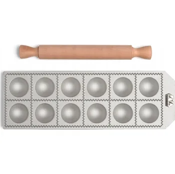 Forma na pečení Marcato Classic Line – Forma na Raviolu - Kulatá 55 mm x 12 ks + Váleček