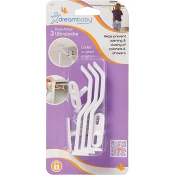 Dětský bezpečnostní prvek Dreambaby Ultra zámek pro zabezpečení skříněk a zásuvek, 3 ks PCR109