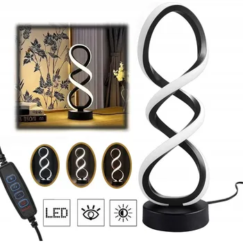 Lampička Moderní spirálová stolní lampa, dekorativní náladová lampa, Noční Lampa